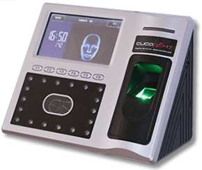 Aparato de fichaje biométrico por huella o reconocimiento facial