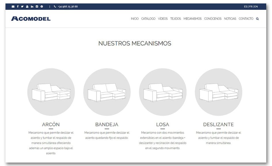 web corporativa Acomodel web corporativa Acomodel